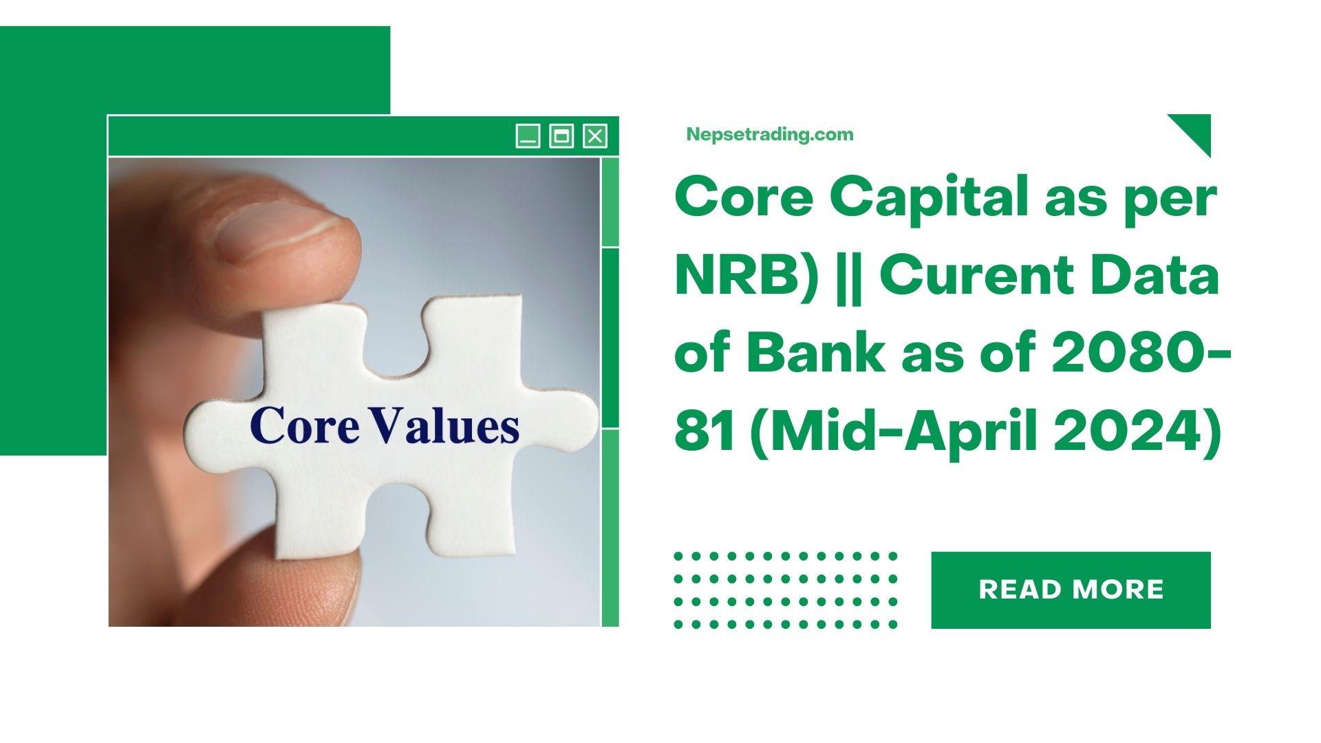 Understanding Core Capital || Curent Data of Bank as of 2080-81 (Mid-April 2024)