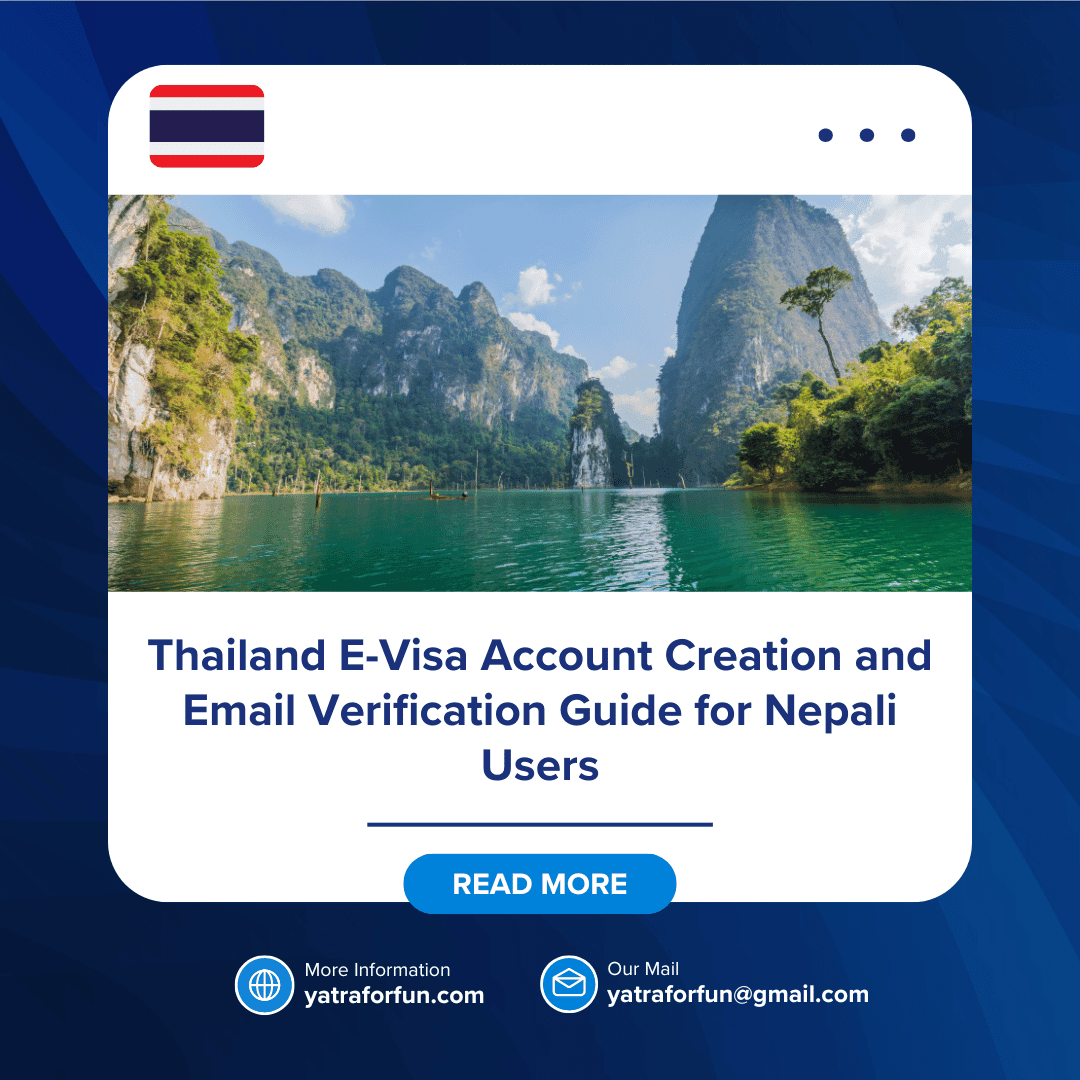 Thailand E-Visa Account Creation and Email Verification Guide for Nepali Users