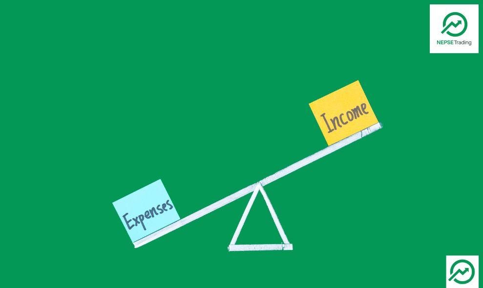 government's income and expenditure for 10 months is about 2 billion more