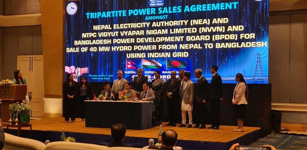 नेपालबाट बंगलादेश विद्युत् निर्यात: ऐतिहासिक सम्झौता सम्पन्न