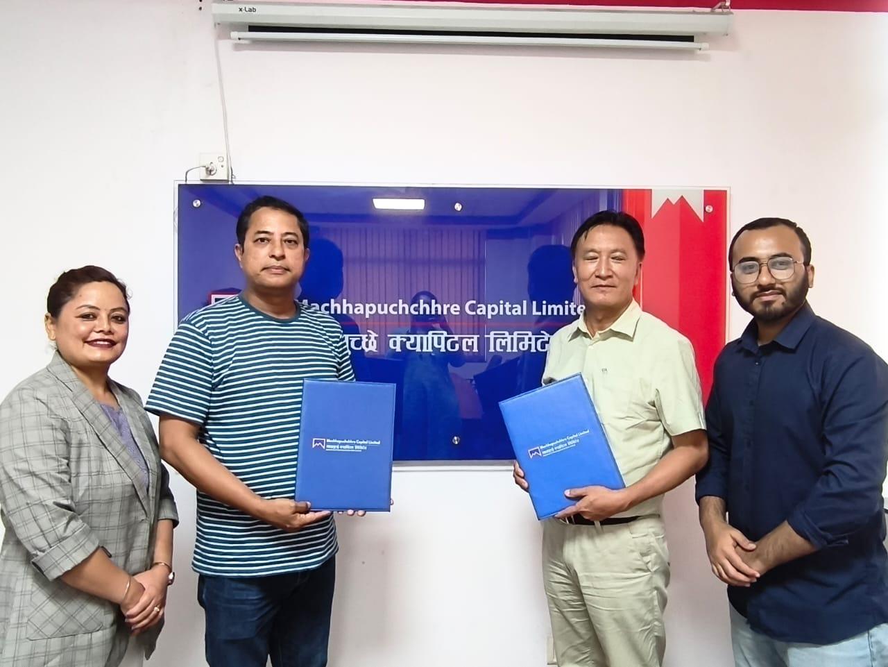 Machhapuchchhre Capital Limited and Upper Syange Hydropower Limited Sign Share Registrar Service Agreement