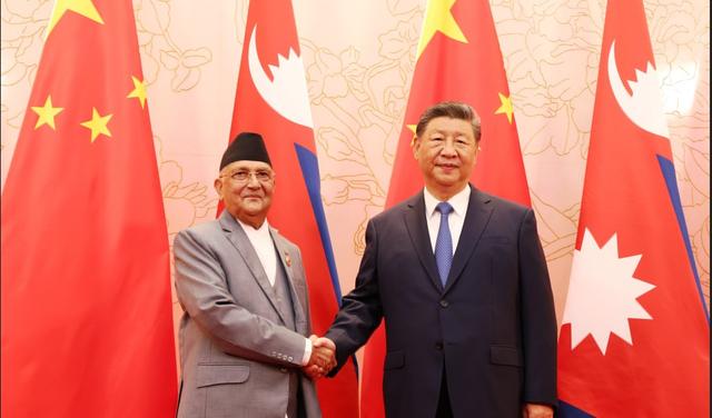PM Oli Holds Bilateral Talks with Chinese President Xi Jinping