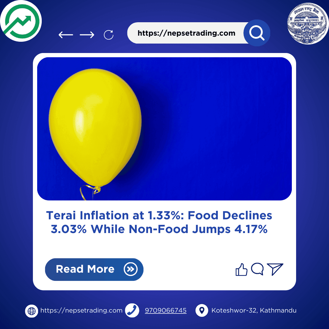Terai Inflation at 1.33%: Food Declines 3.03% While Non-Food Jumps 4.17%