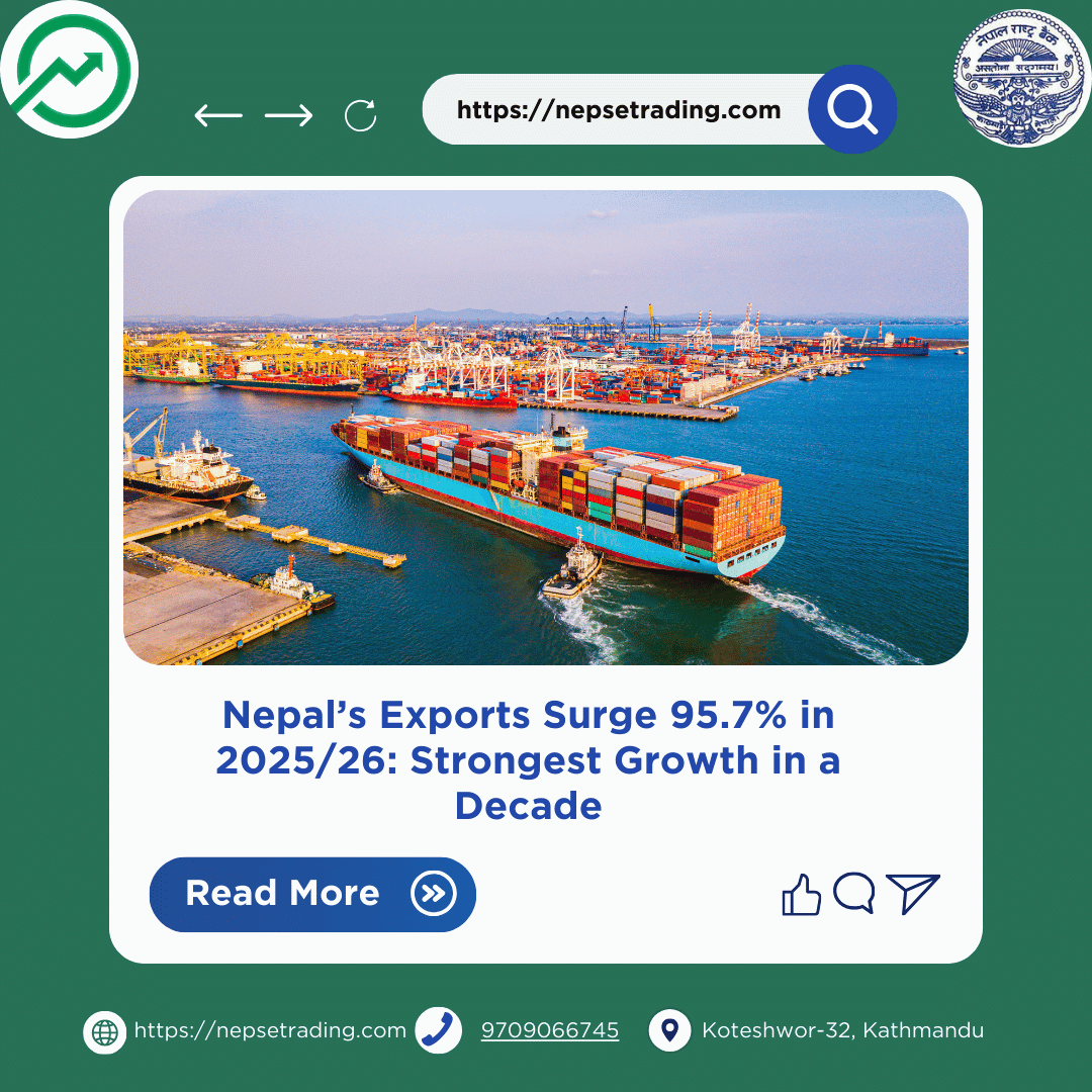 Nepal’s Exports Surge 95.7% in 2025/26: Strongest Growth in a Decade