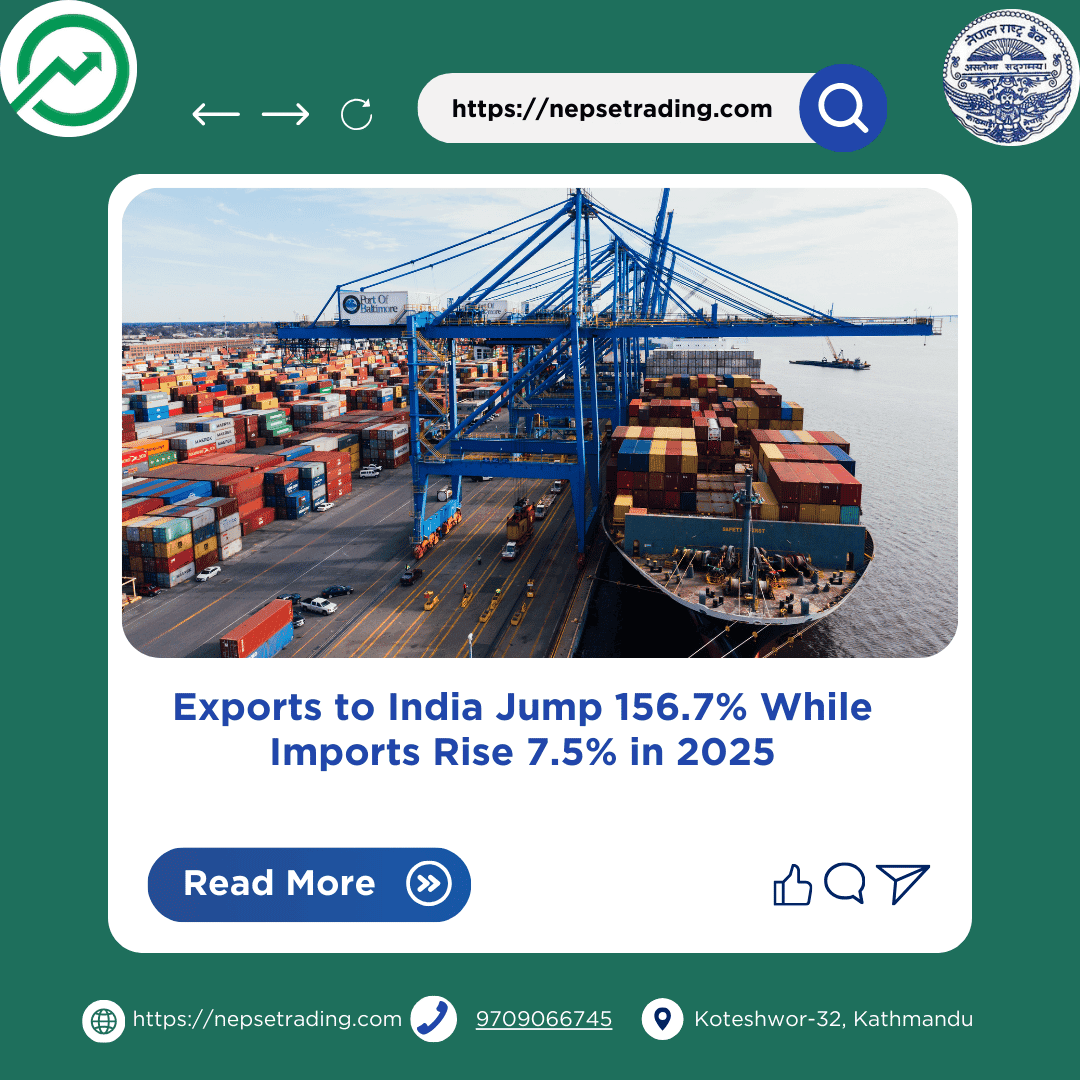Exports to India Jump 156.7% While Imports Rise 7.5% in 2025