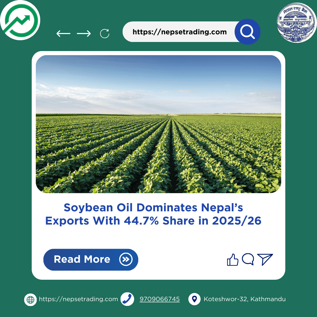 Soybean Oil Dominates Nepal’s Exports With 44.7% Share in 2025/26
