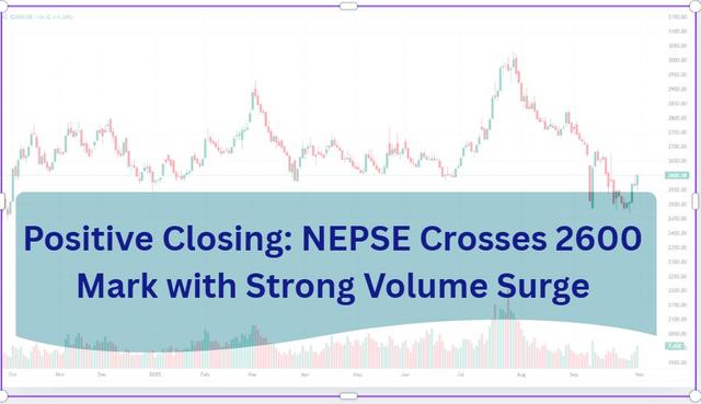 Positive Closing: NEPSE Crosses 2600 Mark with Strong Volume Surge